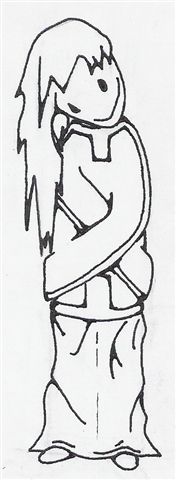 weird person in a straitjacket