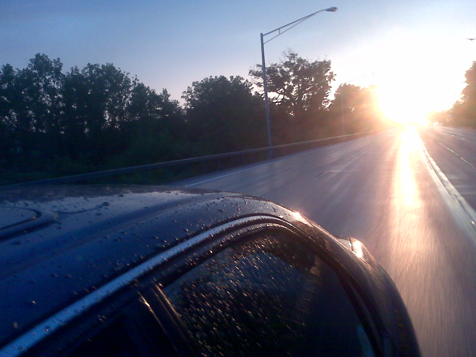 Wet sun set (behind me)