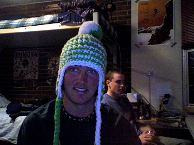 White And green Hat fleece lining