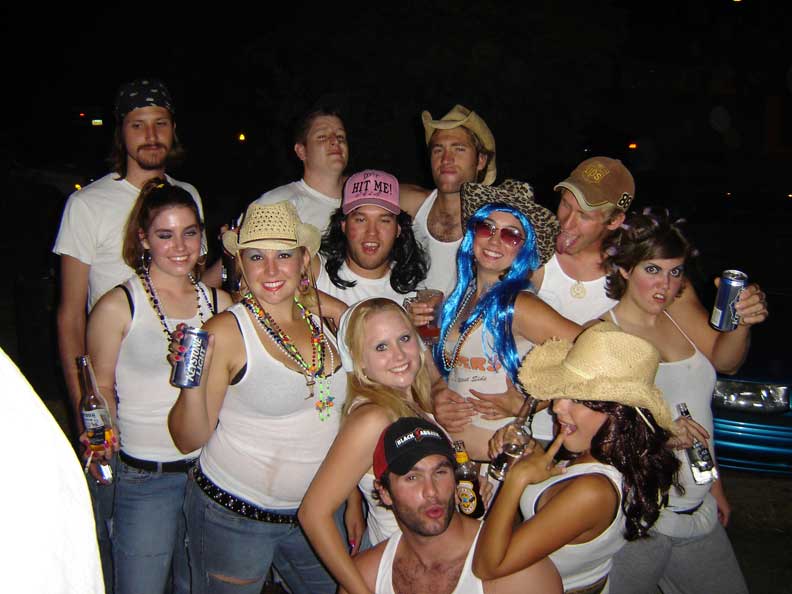 Whitetrash Party for Erika's B-Day