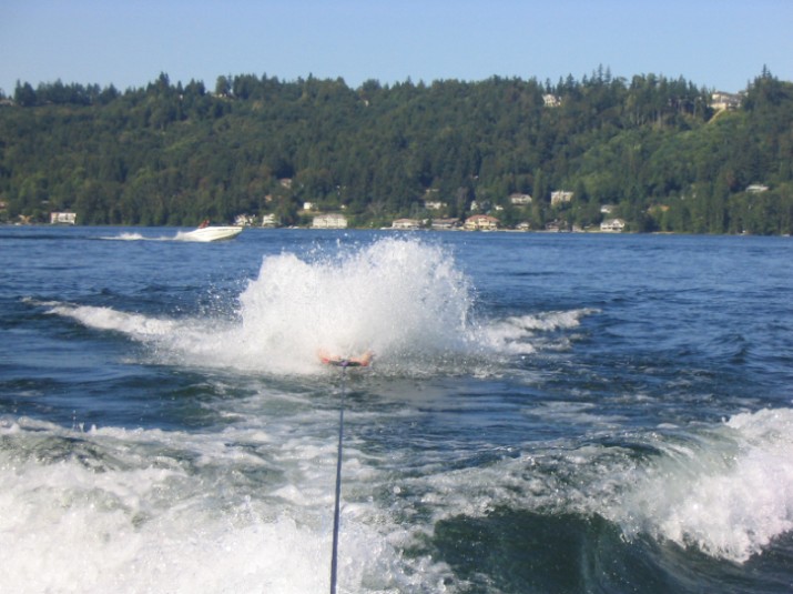 Who needs a wakeboard when you can just be drug behind?