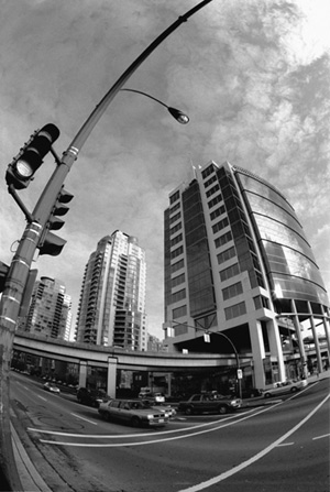 Wide angle downtown.