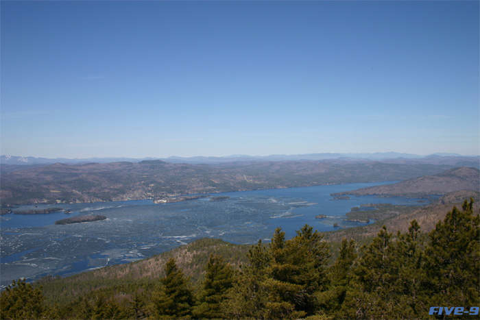 Winter is over but there is still some ice on the lake.