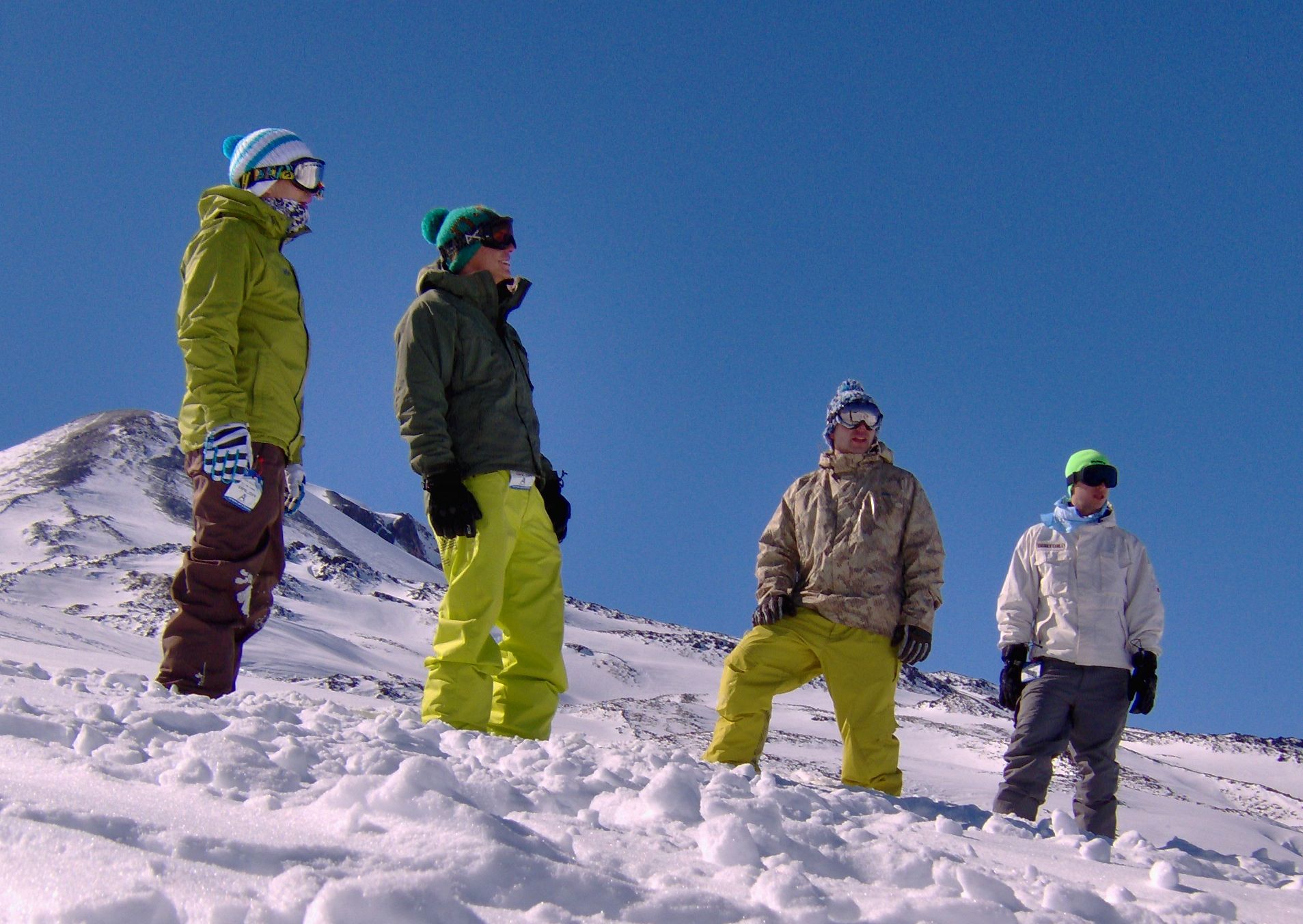 With the crew at Nevados de Chillan