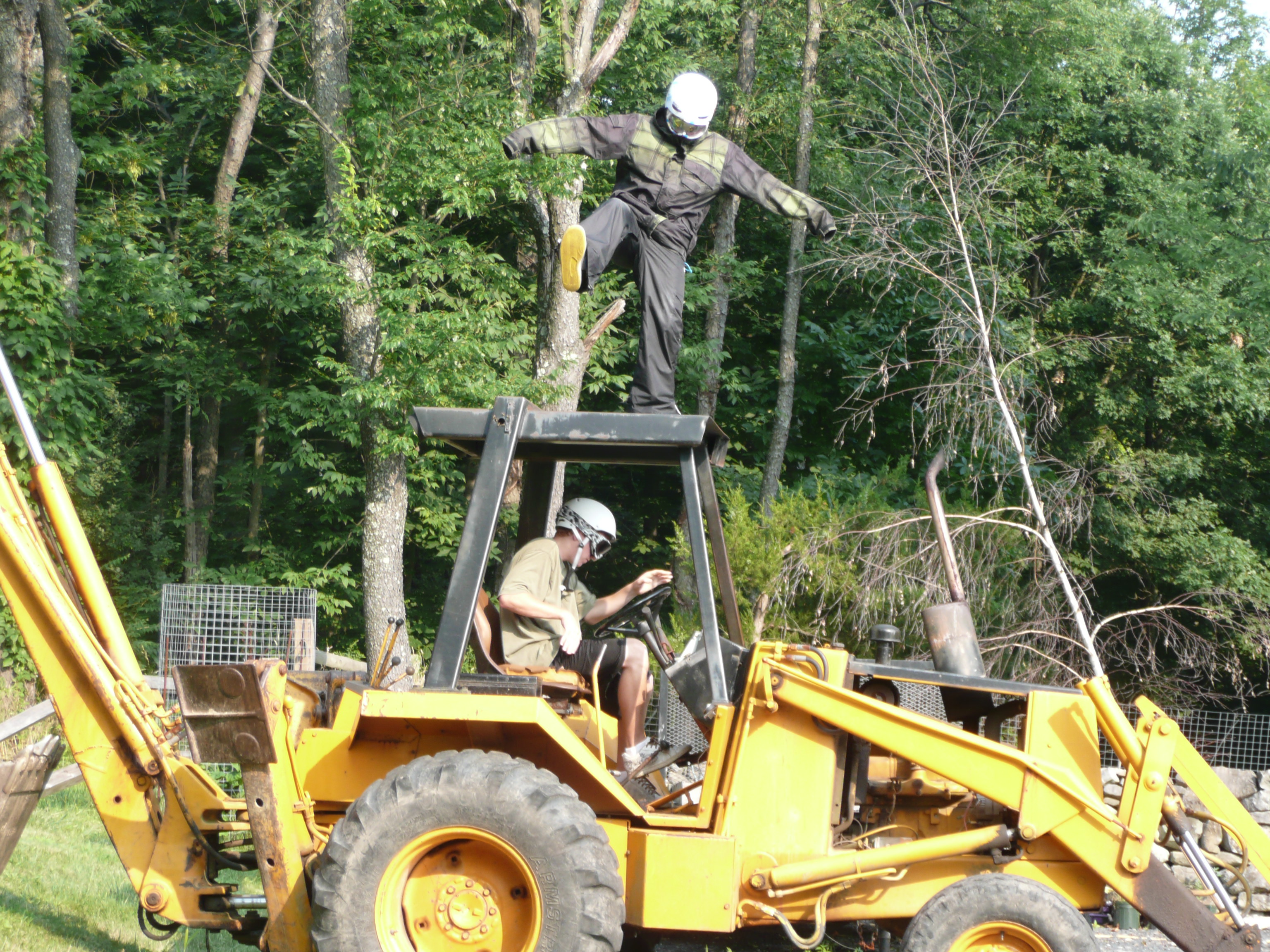 Working on karate skills, you know.