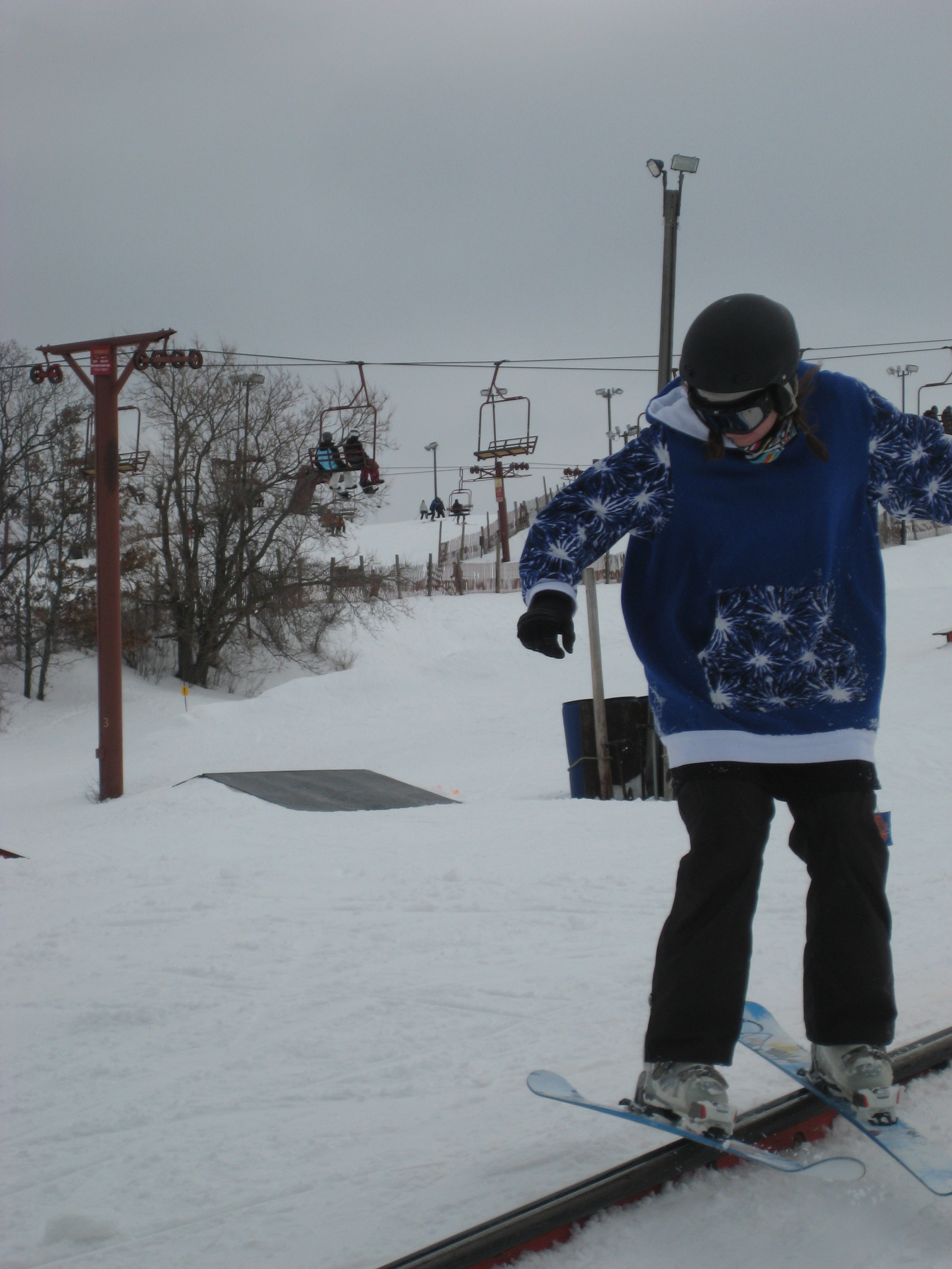 Working on rail slides