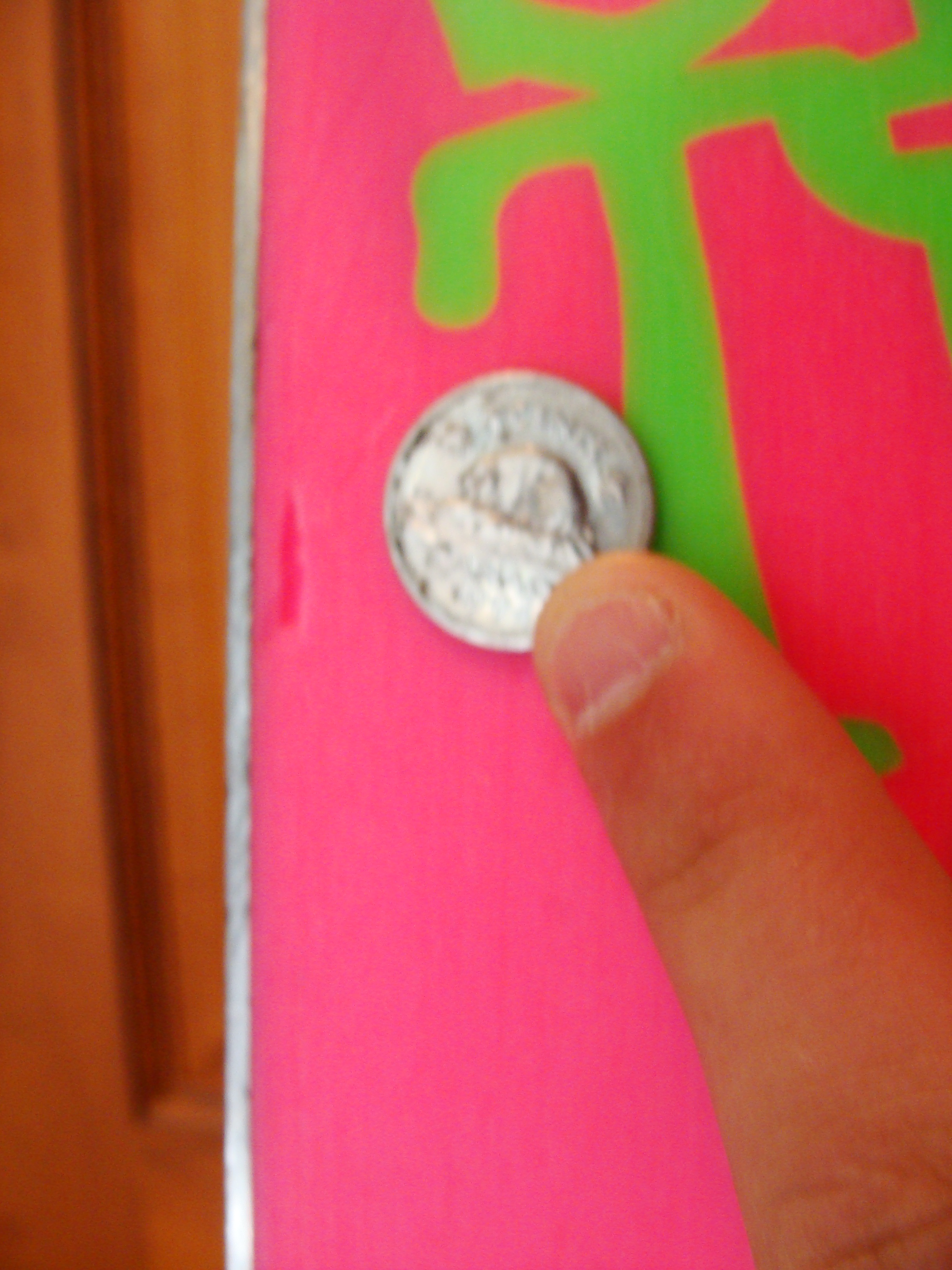 Worst shot to the bottom of the ski. not to the core