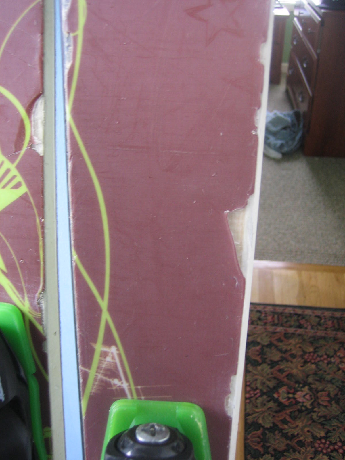 Worst topsheet damage