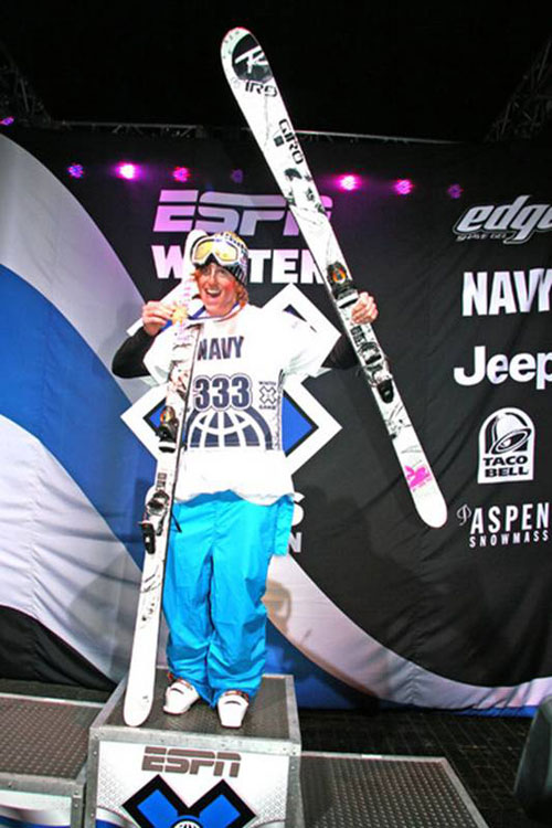 Xavier on the podium, solo