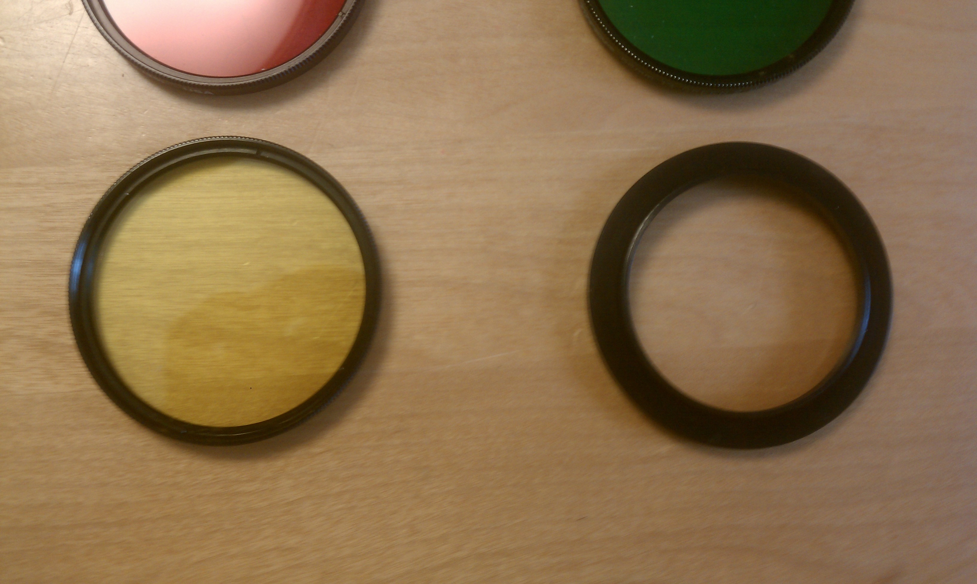 Yellow and something you add to a lense