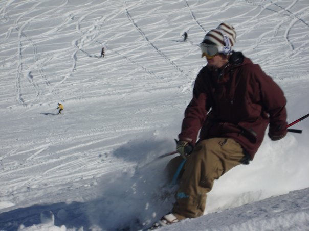 Yesterday pow skiing