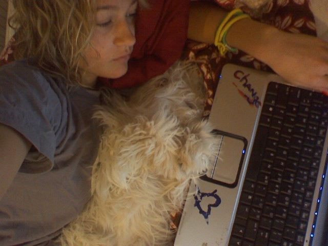 Yup my dog n my laptop
