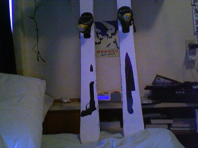 Zebra skis, bottom