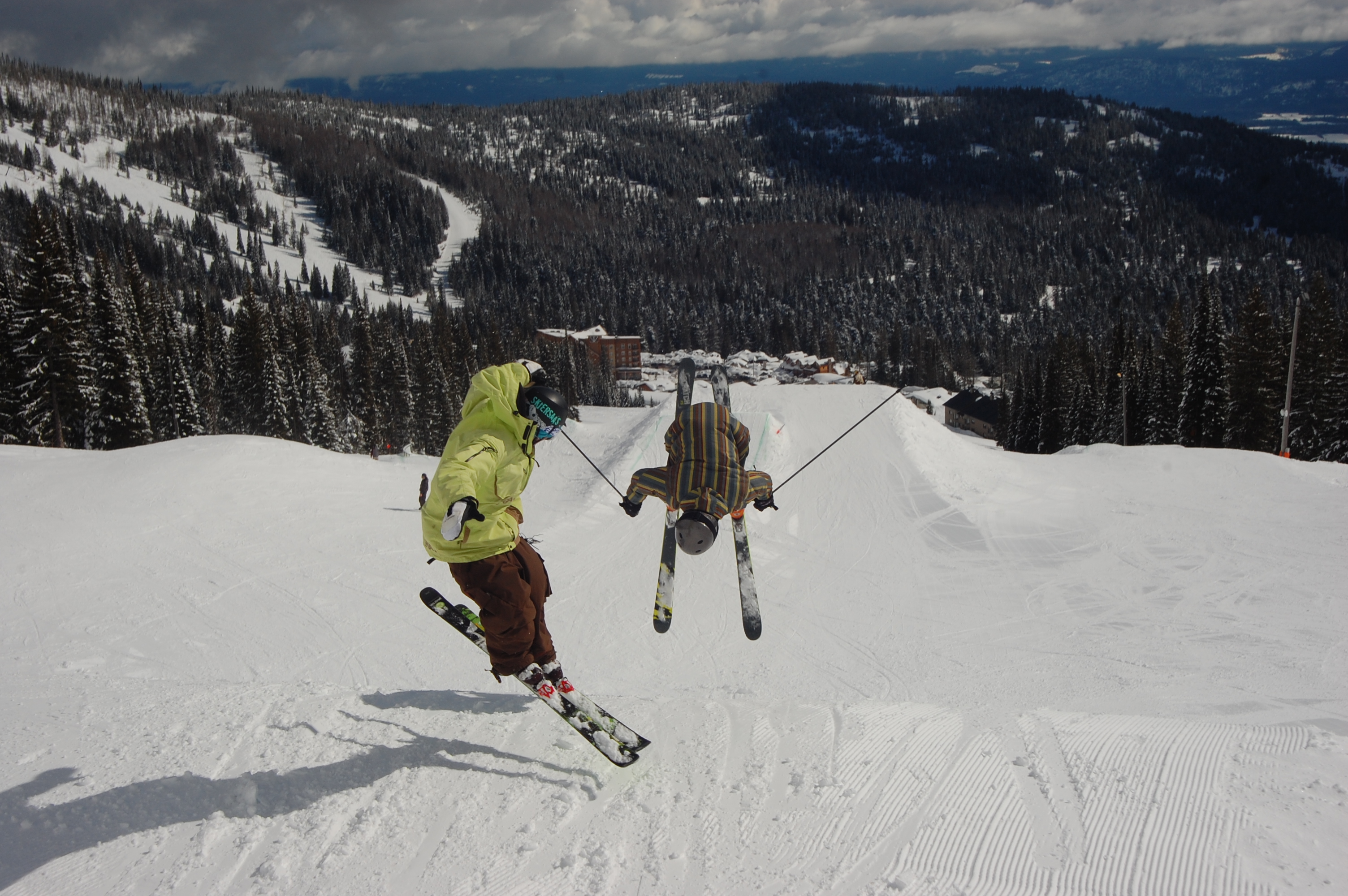 Zero spin/ switch backflip